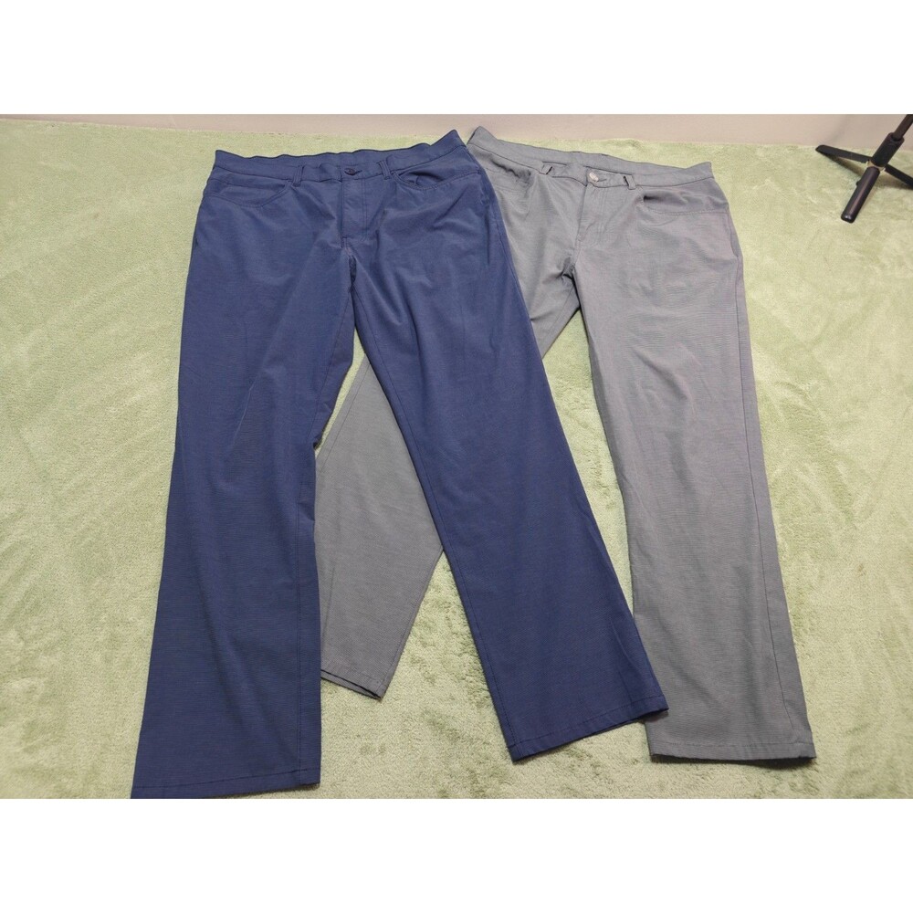 Lot 2 Mens Golf Pants Sz 36x30 Callaway Blue Gray Performance Stretch Trousers